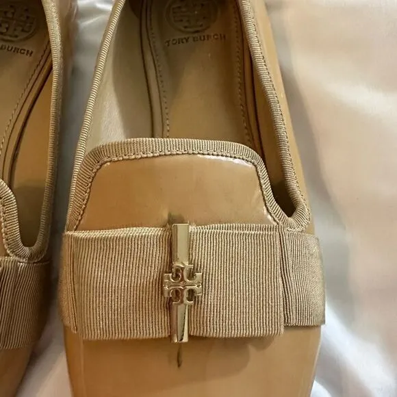 Tory Burch Trudy Smoking Slipper Tan 6.5