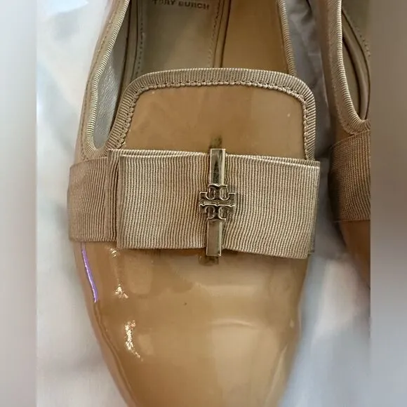 Tory Burch Trudy Smoking Slipper Tan 6.5