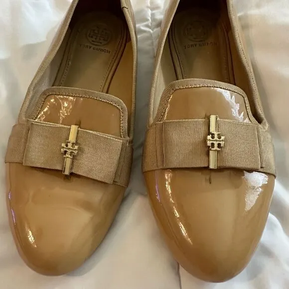 Tory Burch Trudy Smoking Slipper Tan 6.5
