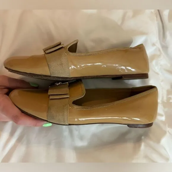 Tory Burch Trudy Smoking Slipper Tan 6.5