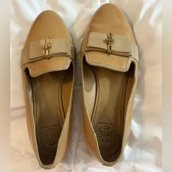Tory Burch Trudy Smoking Slipper Tan 6.5