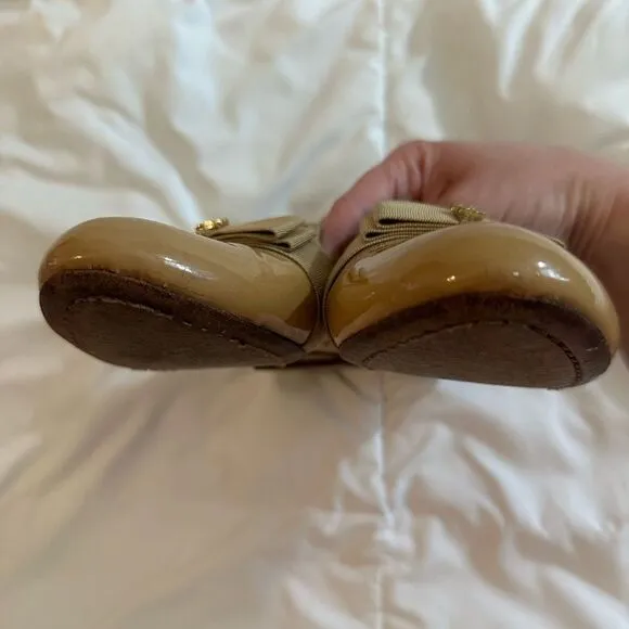 Tory Burch Trudy Smoking Slipper Tan 6.5