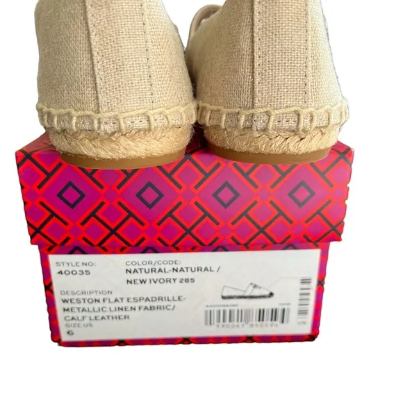 TORY BURCH Western Flat Espadrilles - Like new