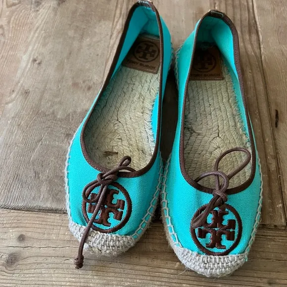 Tory Burch woman’s Logo Canvas Espadrilles shose