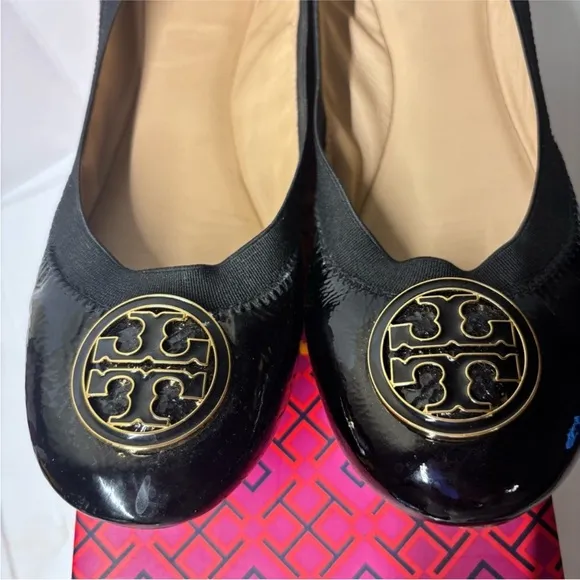 Tory burch women minnie travel ballet flats in box 7.5