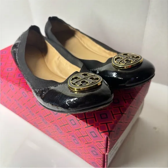 Tory burch women minnie travel ballet flats in box 7.5
