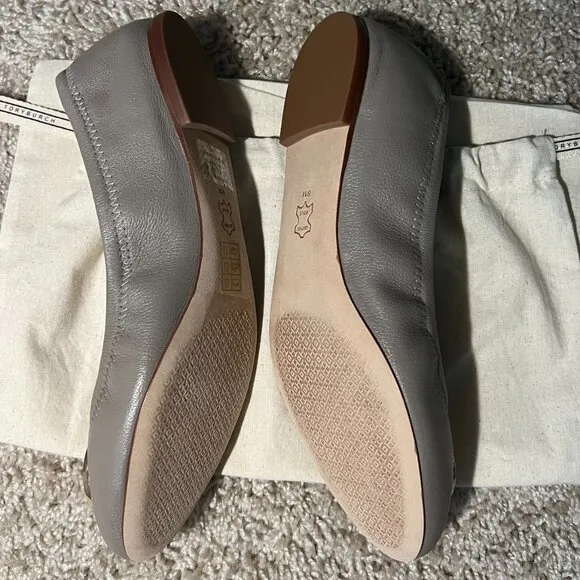 Tory Burch Women&quot;s French Gray Ballet Flats Size : 8