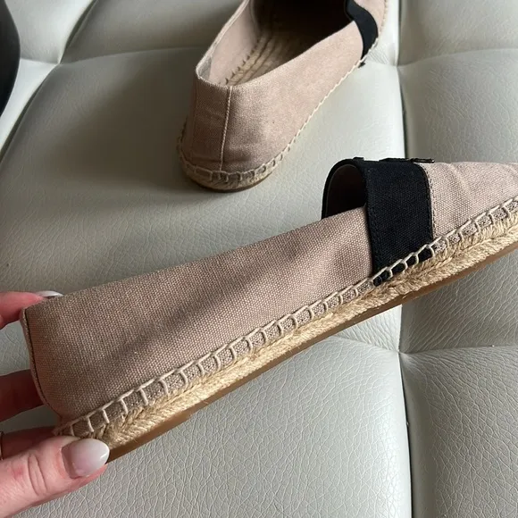 Tory Burch Women's Black and Tan Espadrilles