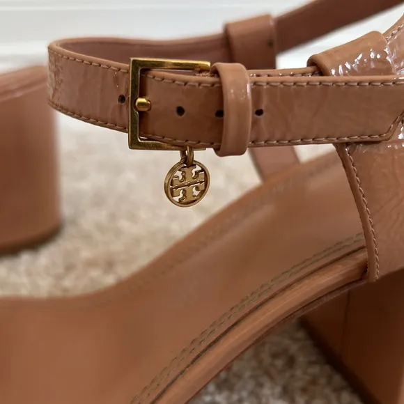Tory Burch Women's Laurel Patent Leather Ankle Strap Sandals
