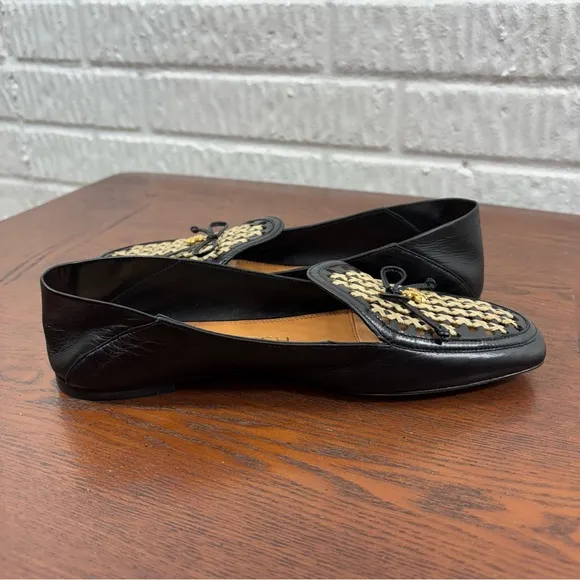 Tory Burch Women's Tory Charm Woven 5mm Loafers 7 NWOB