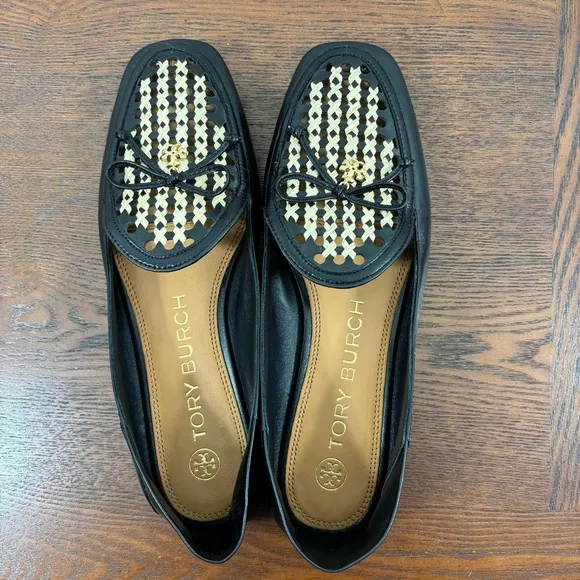 Tory Burch Women's Tory Charm Woven 5mm Loafers 7 NWOB