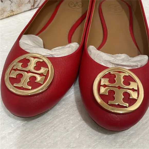 Tory Burch✨Benton 2 Ballet FlatTumbled Leather size 6.5