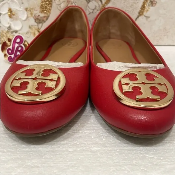 Tory Burch✨Benton 2 Ballet FlatTumbled Leather size 6.5