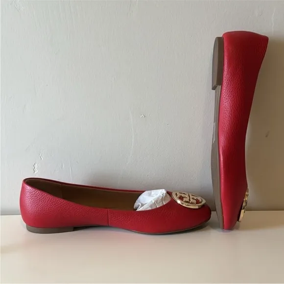 Tory Burch✨Benton 2 Ballet FlatTumbled Leather size 6.5