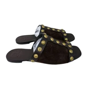 Tory Burch Blythe Slides Sandals   Arabica Coconut Brown 7