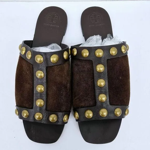 Tory Burch Blythe Slides Sandals   Arabica Coconut Brown 7