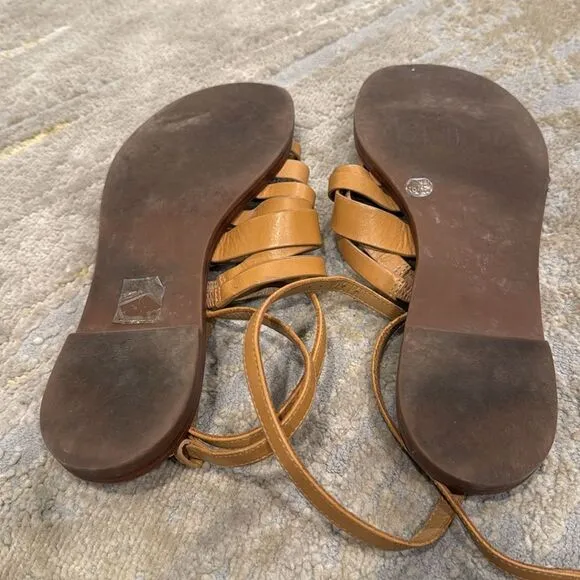 Tory Burch Patos Ankle Strap Sandals size 8.5 in EUC