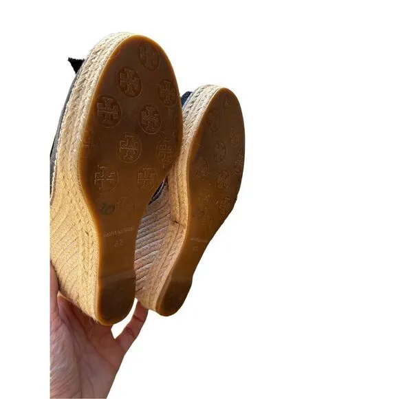 Tory Burch- Black Canvas Espadrilles - 6