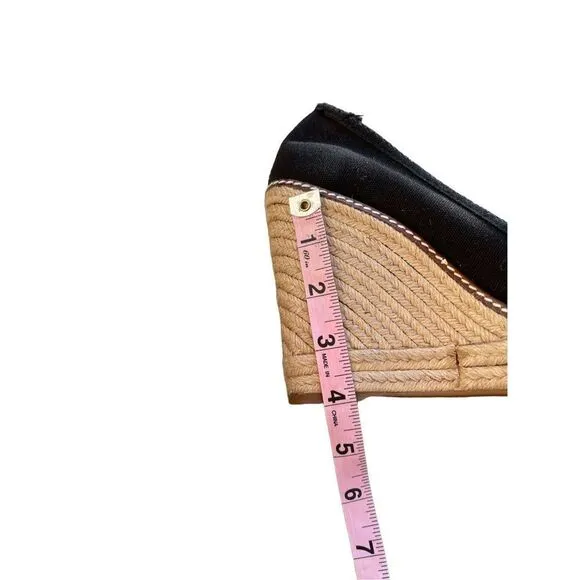 Tory Burch- Black Canvas Espadrilles - 6