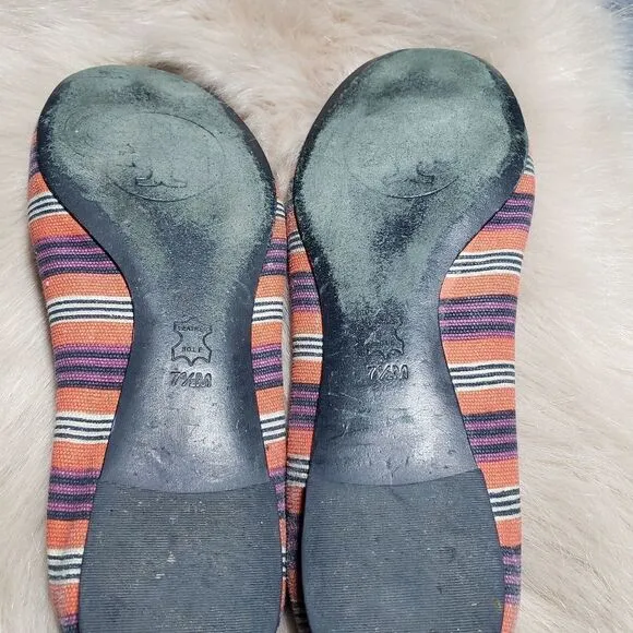 Tory Burch Riva Striped Flat Ballet