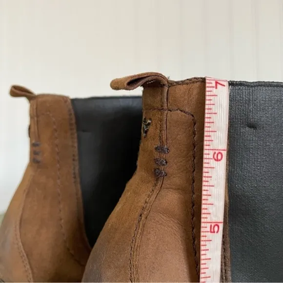 Trask Burnished Point Heeled Chelsea Boots in Nubuck Leather *Mexico*
