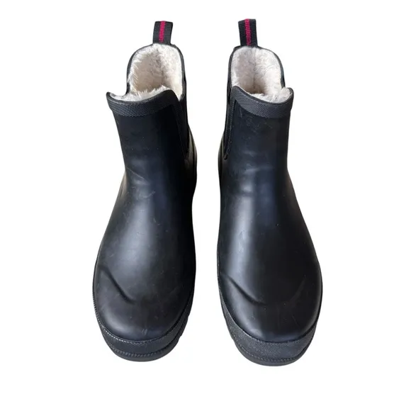 Tretorn Eva Chelsea Rain Boots Black Size 9 Women’s Waterproof Faux Fur Lined