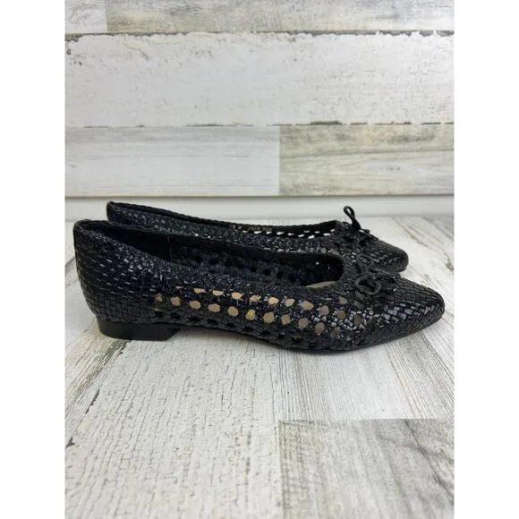 Trotters womens 7 1/2 black leather Edith Slip On Shoes flats new loafers