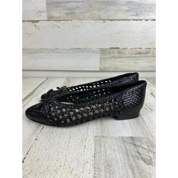 Trotters womens 7 1/2 black leather Edith Slip On Shoes flats new loafers