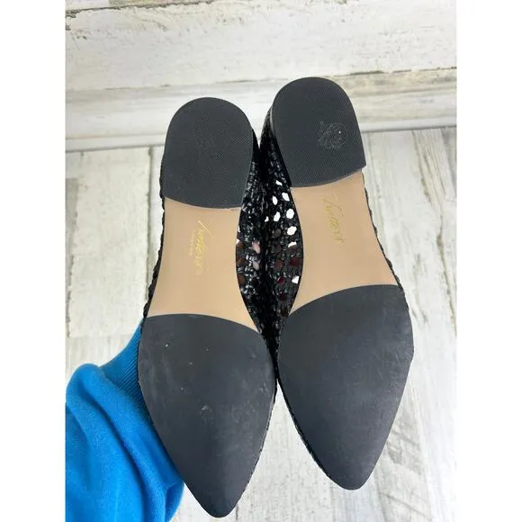 Trotters womens 7 1/2 black leather Edith Slip On Shoes flats new loafers
