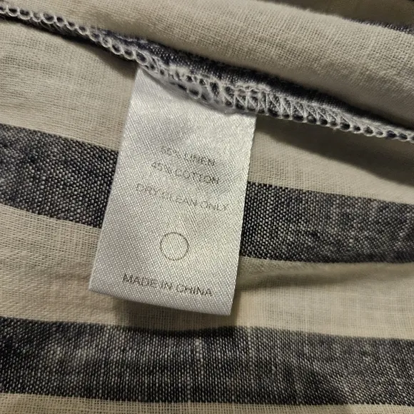Trovata Birds of Paradis True Wrap Skirt Blue and White Linen Blend Small