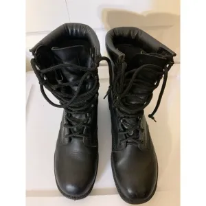 TRU SPEC BLACK COMBAT‎ BOOTS SPEED LACE BOOTS ALL LEATHER SZ 6 1/2 REG