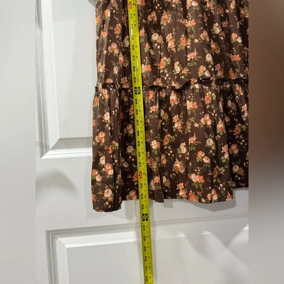 Tuckernuck Crawford Dress Mini L Rosewood Chintz Floral Tiered Ruffle NWT
