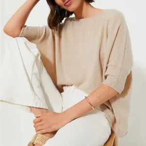Tuckernuck Sandstone Short Sleeve Cashmere Crewneck L
