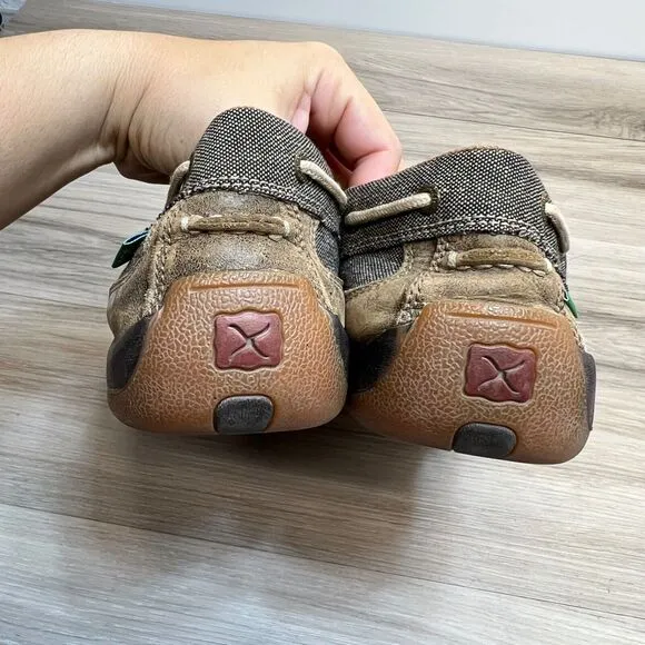 Twisted X Men’s Slip On Loafers Driving Shoes Brown MDMS012 Size 9 M