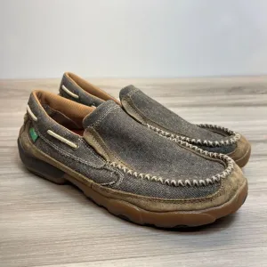 Twisted X Men’s Slip On Loafers Driving Shoes Brown MDMS012 Size 9 M