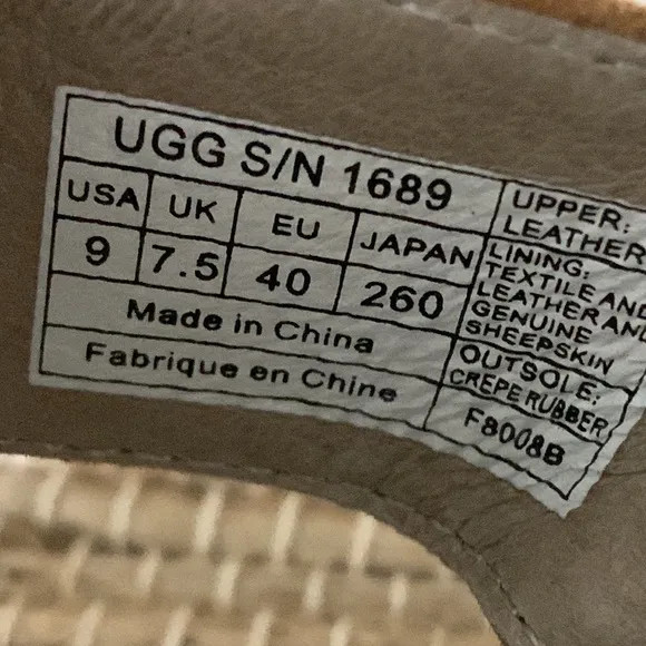UGG Australia &quot;Margot&quot; 1689 Wedge Sandals Brown Tan Suede Espadrilles​​​