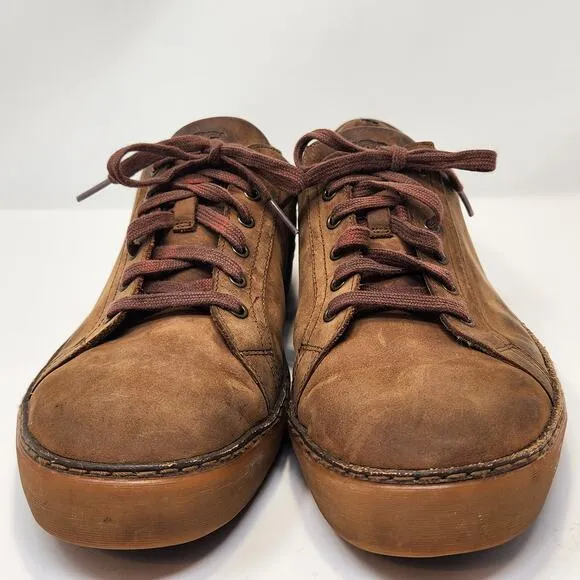 UGG Australia Men Kolman Brown Nubuck Leather Sneakers Size 11.5 Shearling Lined