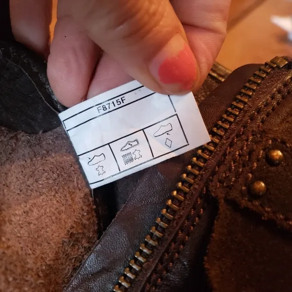 Ugg brown leather 2-buckle combat boots 8