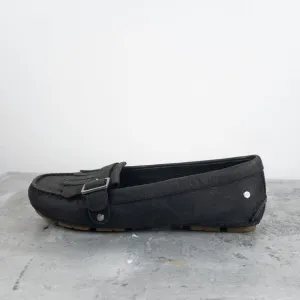 𝅺UGG Dempsey Driving Moccasins Loafers Black Size 6.5 Leather