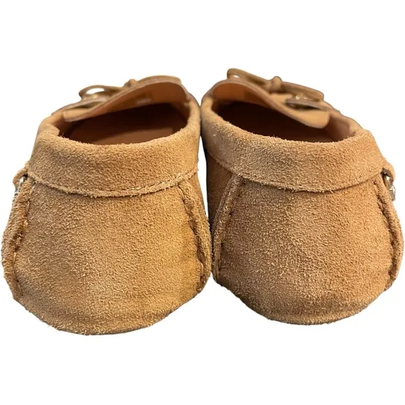 UGG Eevon Tan Rich Suede Comfy Leather Moccasins Driving Loafers Size 7