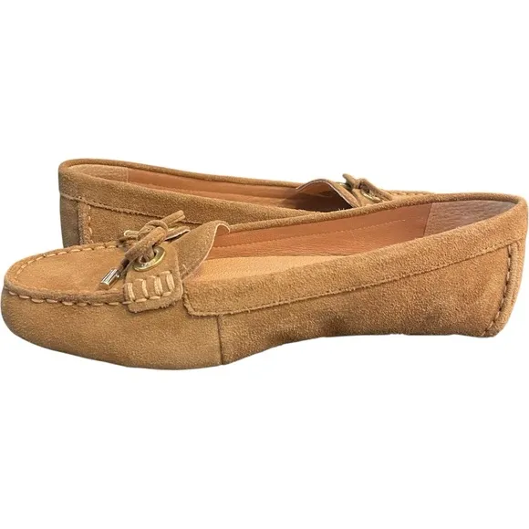 UGG Eevon Tan Rich Suede Comfy Leather Moccasins Driving Loafers Size 7