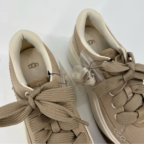 UGG Ez-Duzzit Tan Brown Athleisure Lace Up Casual Platform Ankle Sneakers 9