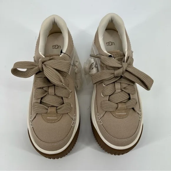 UGG Ez-Duzzit Tan Brown Athleisure Lace Up Casual Platform Ankle Sneakers 9