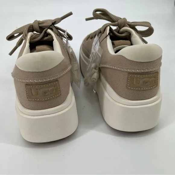 UGG Ez-Duzzit Tan Brown Athleisure Lace Up Casual Platform Ankle Sneakers 9