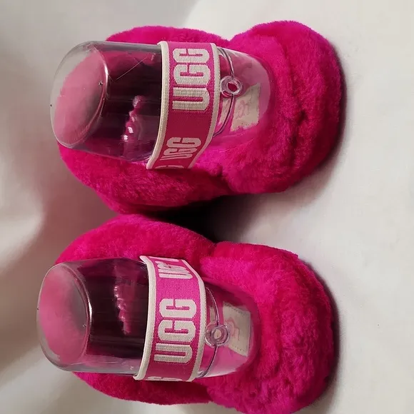 UGG Fluff Yeah Hot Pink Slide Sandals (girls size 3)