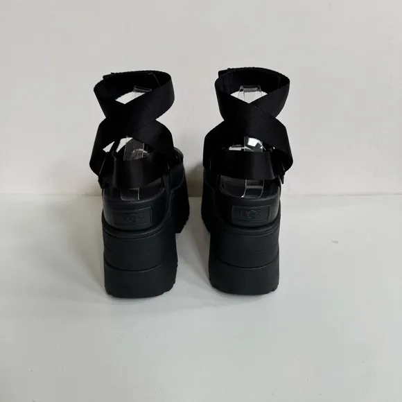 UGG GOLDENRISE BLACK STRAPPY PLATFORM SANDALS US 11