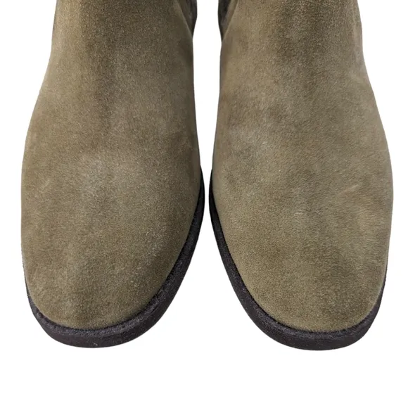 UGG Hillhurst Chelsea Boot Suede Leather Ankle Boots Flats Womens 6.5 Tan Beige
