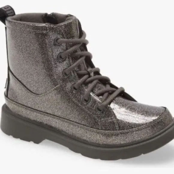 UGG kid Robley Glitter combat boots
