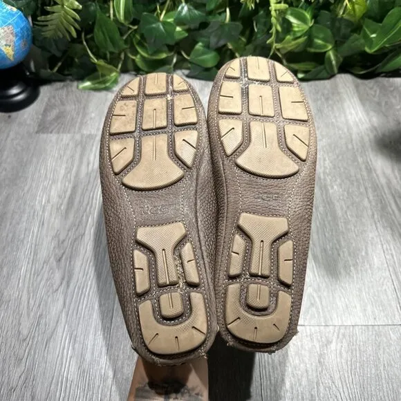 UGG Lonna 1004203 Loafers Slippers Slip On Driving Shoes Brown Size 10