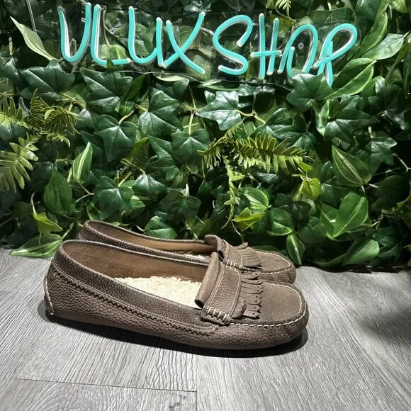 UGG Lonna 1004203 Loafers Slippers Slip On Driving Shoes Brown Size 10